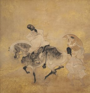 Korsning vid Sano av studio of Tawaraya Sōtatsu