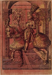Kejsar Maximilian I, beväpnad till häst, 1508