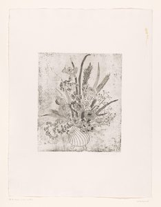 Vas med blommor av unknown (signed by artist)