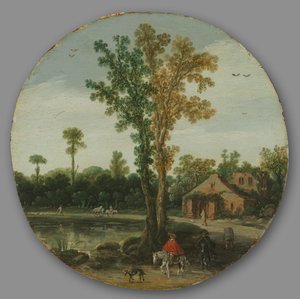 Resenärer vid en sjö, 1625. av van de Velde Esaias