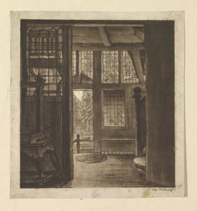 Interiör i Rembrandts hus av weduwe Dietrich