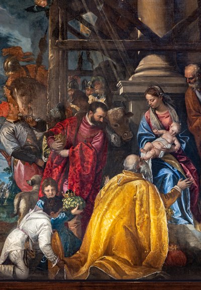 Tillbedjan av Magi av (1528-88) Veronese