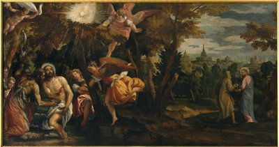 Dop och frestelse av Kristus, ca 1582 (olja på duk) av Veronese