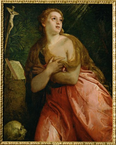 Maria Magdalena botgörare av (1528-88) Veronese