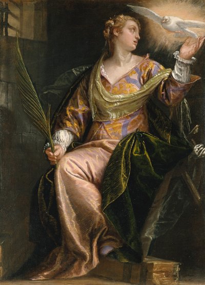 Den heliga Katarina av Alexandria i fängelset, ca 1580-5 (olja på duk) av Veronese