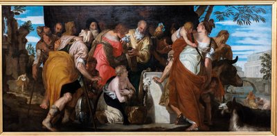 Kung Davids kröning (olja på duk) av (1528-88) Veronese