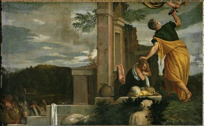 Offrandet av Isak (målning på duk) av (1528-88) Veronese
