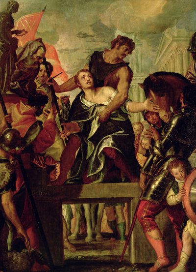 Martyrdom of St. Menas (d.c.300) (olja på duk) av Veronese