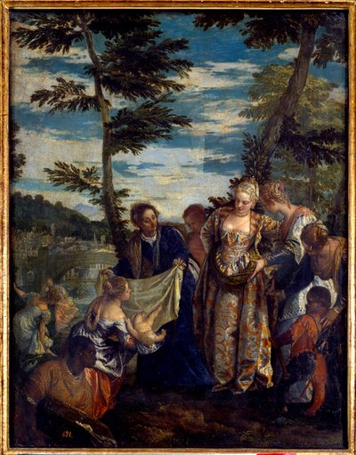 Moses sparar vatten. Målning av Paolo Veronese (1528-1588) av Veronese