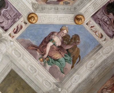 Paolo Caliari känd som Veronese, fresk, Villa Barbaro, Maser, Italien av Veronese