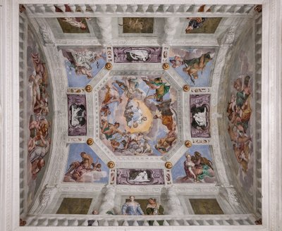Olympen, valvet i Hall of Olympus av Veronese