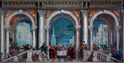 Måltiden på Levi Målning av Paolo Veronese Caliari (1528-1588) 1573 Dim.5,51x13,1 m Venedig, Gallerie del 
