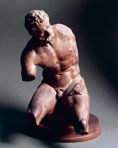 Naken man, cirka 1572, av Giambologna (1529-1608), terrakottaskulptur, 38,5 cm av Giambologna