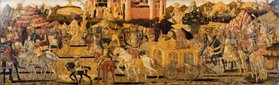 The Triumph of David (tempera & silver på guldslipad panel) av (15th c.) Giovanni di Ser Giovanni
