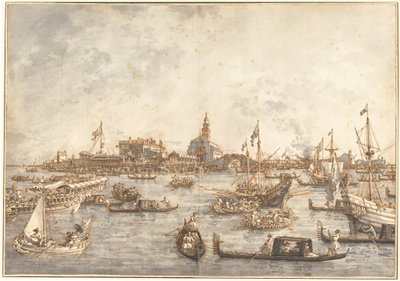 Kristi himmelsfärdsdagsfestival i Venedig av (1697-1768) Canaletto