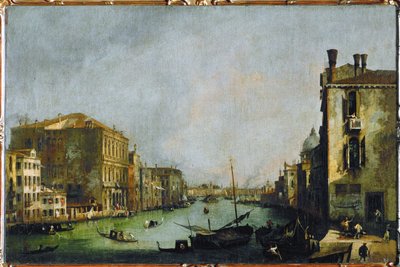 Canal Grande i Venedig (målning på duk) av (1697-1768) Canaletto
