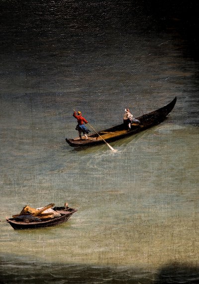 Utsikt från Palazzo Balbi mot Rialtobron av (1697-1768) Canaletto