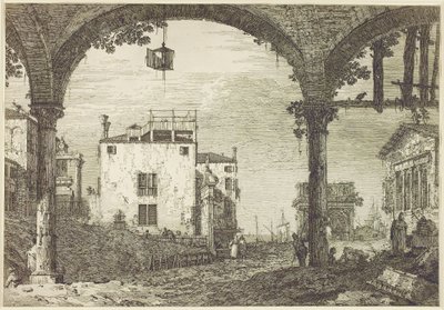 The Lantern Portico, c.1744 (etsning) av Canaletto