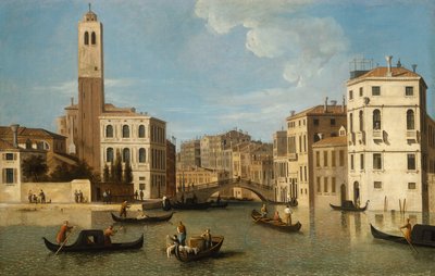 Ingången till Cannaregio, Venedig (olja på duk) av Canaletto