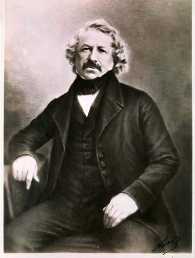 DAGUERRE Louis Jacques Mandé: Porträtt (foto) av (1820-1910) Nadar