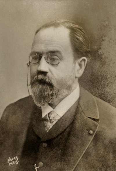 Porträtt av den franske författaren Emile Zola ( 1840 av (1820-1910) Nadar
