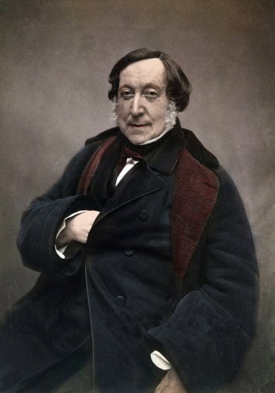 Gioachino (Antonio) Rossini (1792-1868) italiensk kompositör. efter fotografi av Nadar av Nadar
