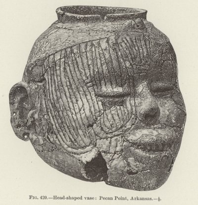 Huvudformad vas: Pecan Point, Arkansas (gravyr) av (after) American School