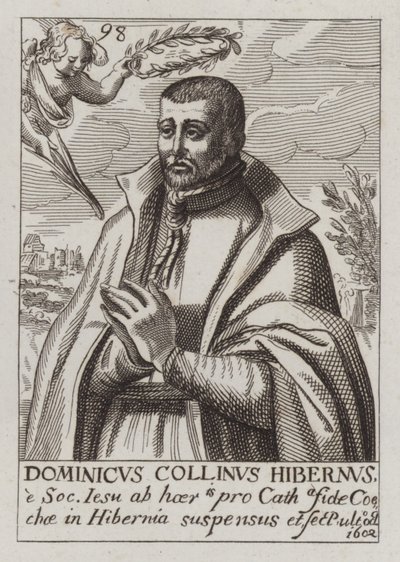 Dominic Collins, irländsk jesuit och katolsk martyr (gravyr) av (after) English School