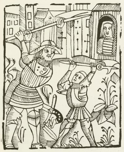 Guy of Warwick (gravyr) av (after) English School