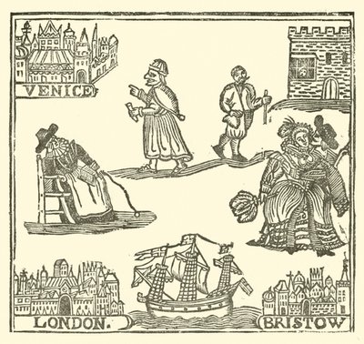 Illustration till The Roxburghe Ballads (träsnitt) av (after) English School