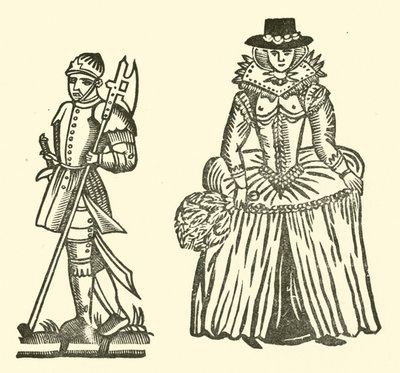 Illustration till The Roxburghe Ballads (träsnitt) av (after) English School