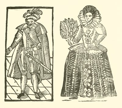 Illustration till The Roxburghe Ballads (träsnitt) av (after) English School
