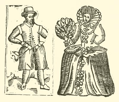Illustration till The Roxburghe Ballads (träsnitt) av (after) English School