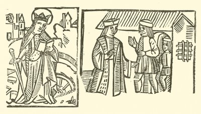 Illustration till The Roxburghe Ballads (träsnitt) av (after) English School