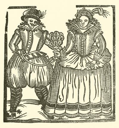 Illustration till The Roxburghe Ballads (träsnitt) av (after) English School