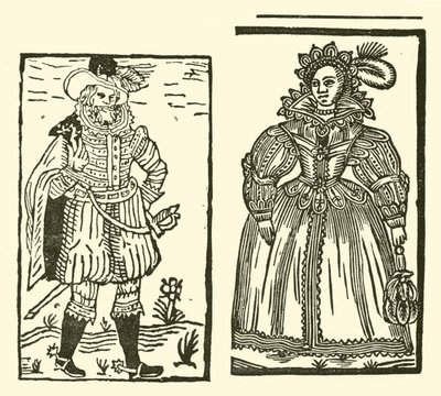 Illustration till The Roxburghe Ballads (träsnitt) av (after) English School