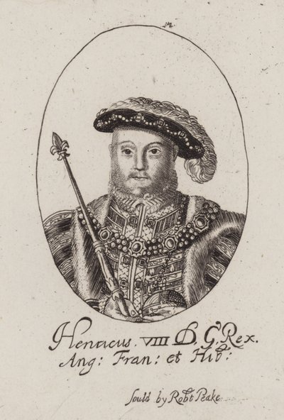 Kung Henrik VIII (gravyr) av (after) English School