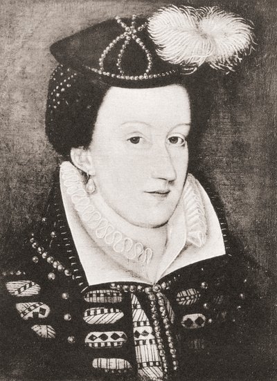 Mary, Queen of Scots (litho) av (after) English School