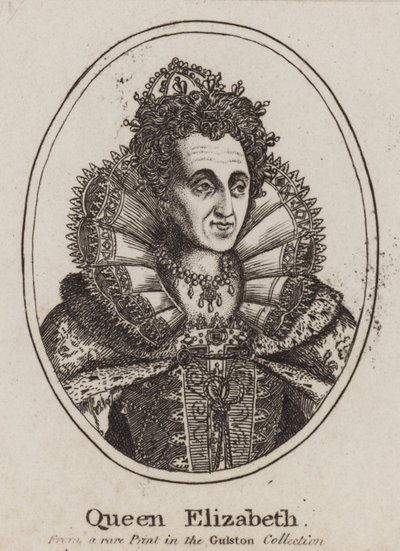 Drottning Elizabeth I (gravyr) av (after) English School