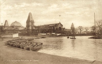 Alexandra Palace, Lake (s/v foto) av (after) English photographer