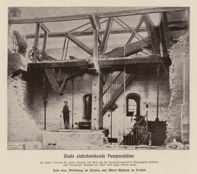 Boulton  Watt enkelverkande pumpmotor (svartvitt foto) av (after) English photographer