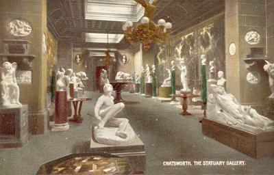 Chatsworth, Statuary Gallery (färgfoto) av (after) English photographer
