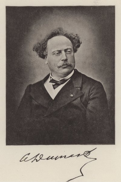 Alexandre Dumas den yngre, fransk författare (s/v foto) av (after) French Photographer