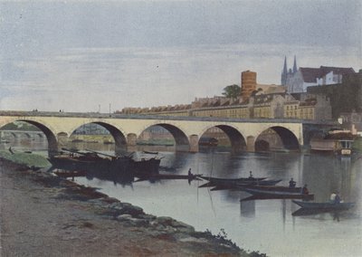 Angers, La Maine (färgad bild) av (after) French Photographer