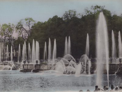 Bassin de Neptune, Basin of Neptune (färgad bild) av (after) French Photographer