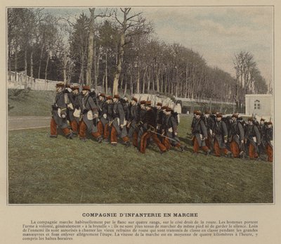 Marching Infantry Company (färgad bild) av (after) French Photographer