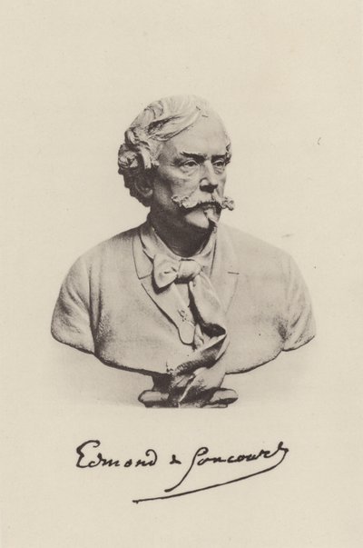 Edmond de Goncourt, fransk författare (s/v foto) av (after) French Photographer
