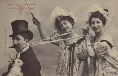 Kvinnor, ofta tror du att du gör "Chopin" och du sväljer bara en vulgär "kanin" (s/v foto) av (after) French Photographer