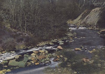 Gorges de la Cere nära Laval de Cere (färgad bild) av (after) French Photographer