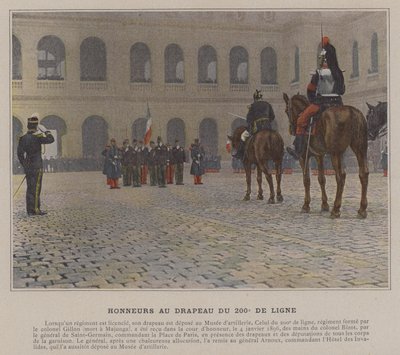 Heder till den 200:e linjens flagga (färgat foto) av (after) French Photographer